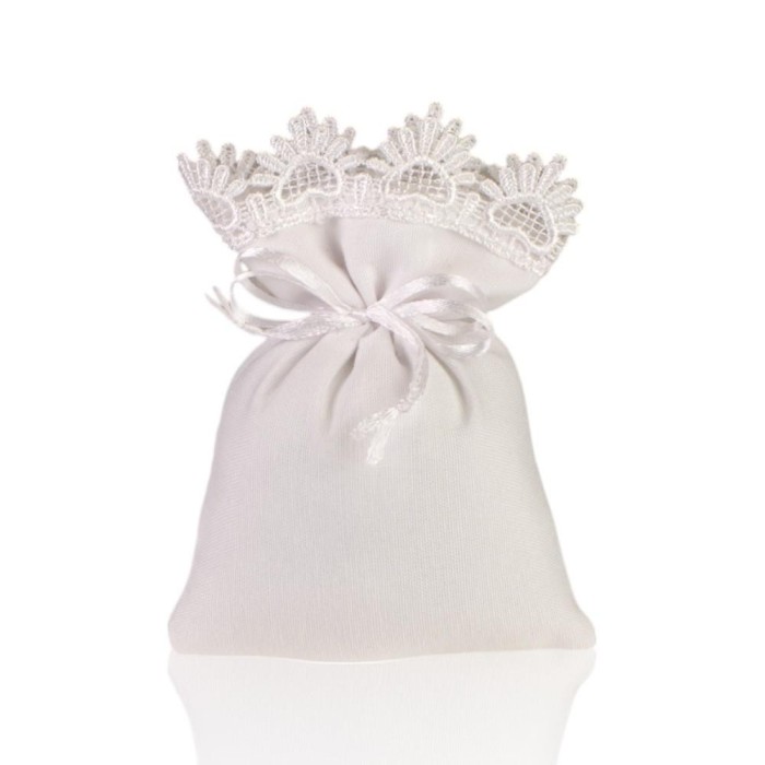 SACCHETTO CON MACRAME BIANCO